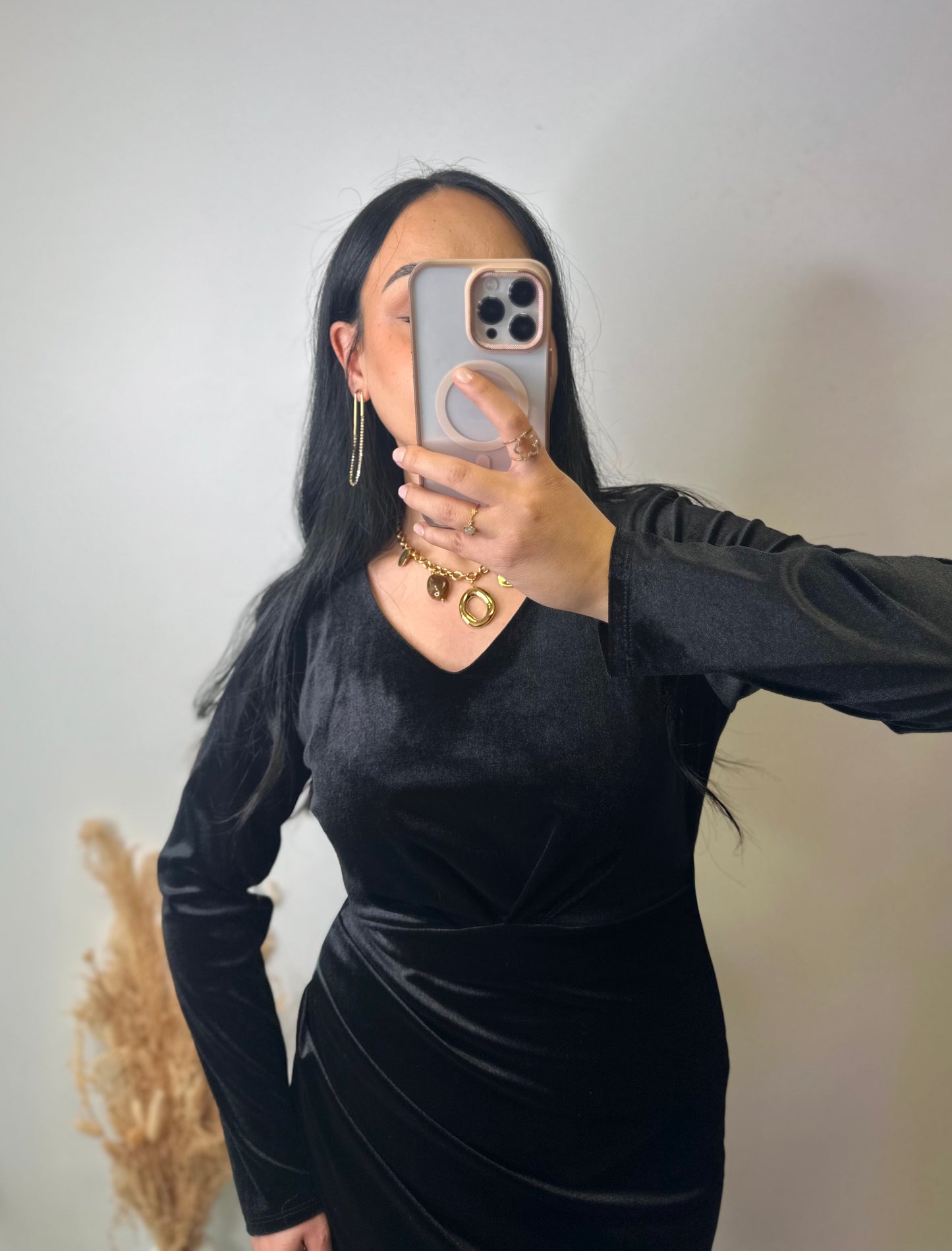 Robe longue en velours - HINAUPOKO