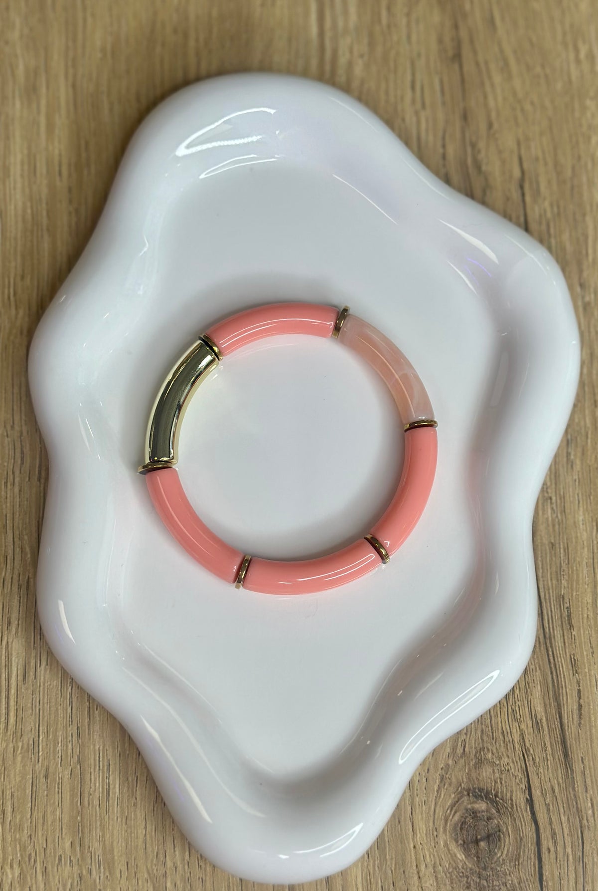 Bracelet résine corail