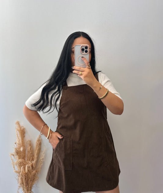 Brown corduroy overalls - CLARA