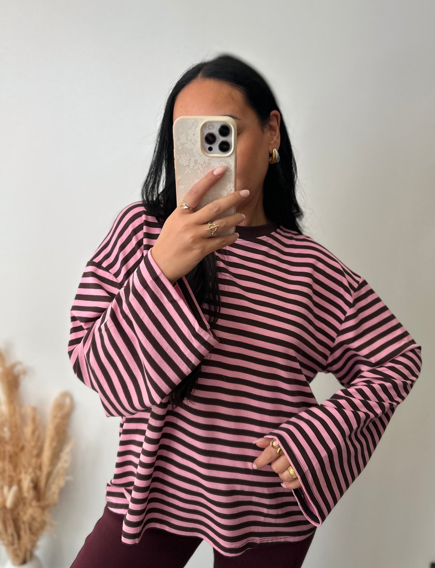 T-shirt à rayures manches longues doux
