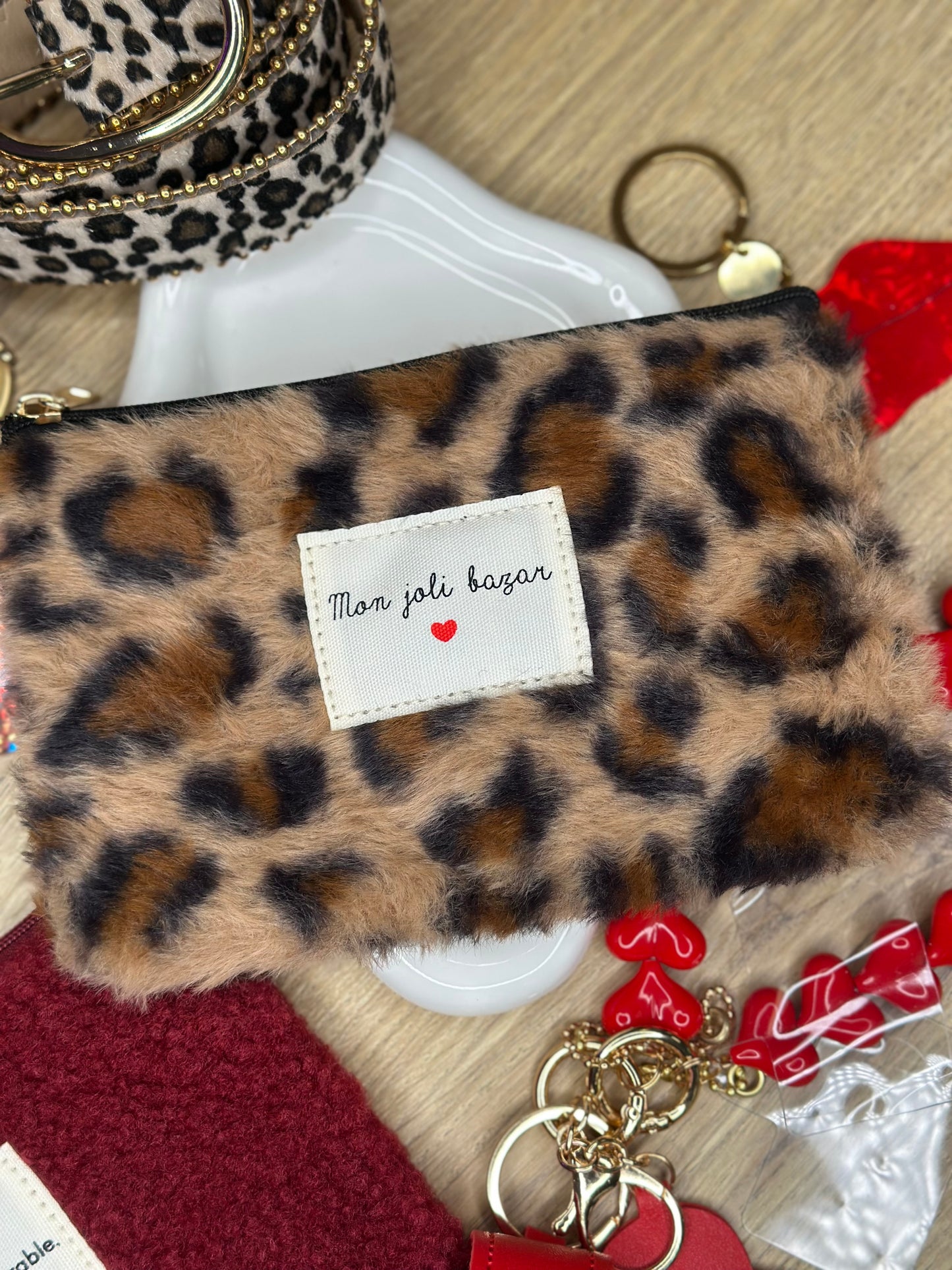 Pochette léopard fourrure - Mon joli bazar