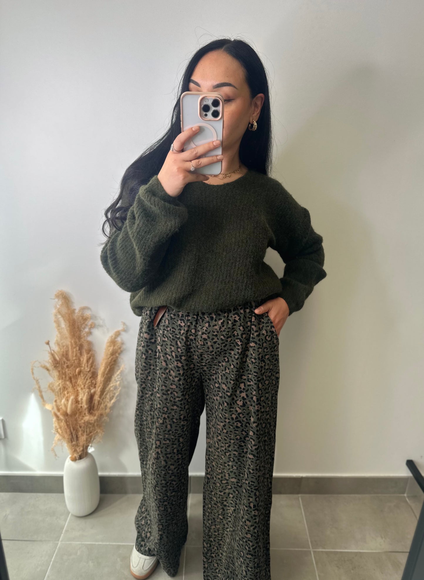 Pantalon léopard à ceinture - KARLA