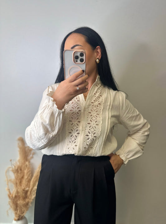 Chemise à détails brodées - CAMILLE