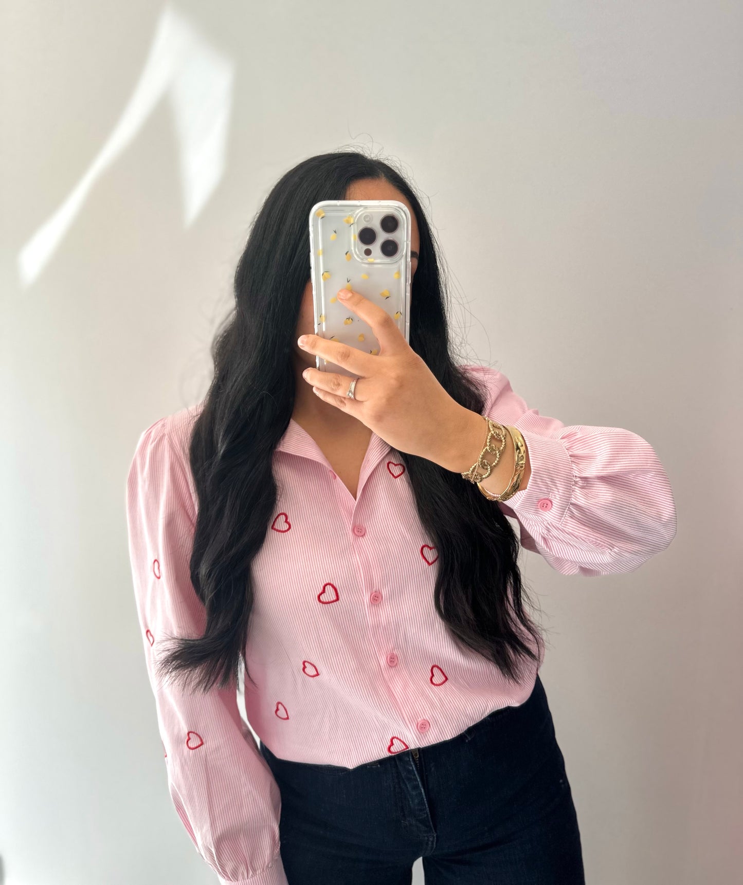 Chemise à rayures rose - LOU