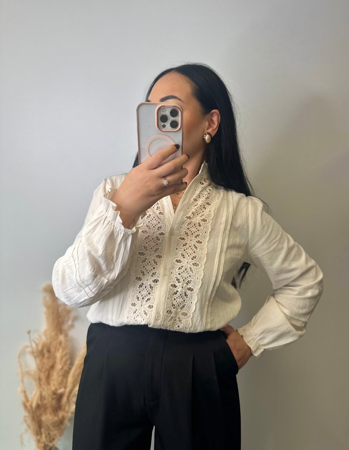 Chemise à détails brodées - CAMILLE