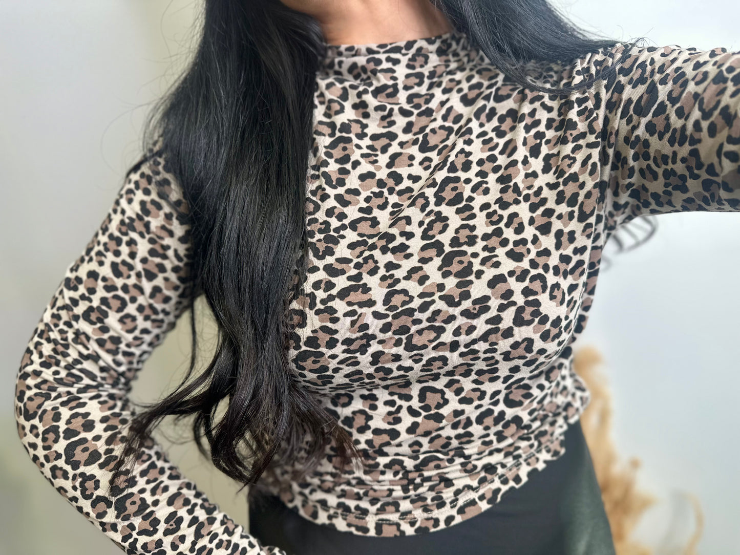 Pull col roulé léopard - RYM