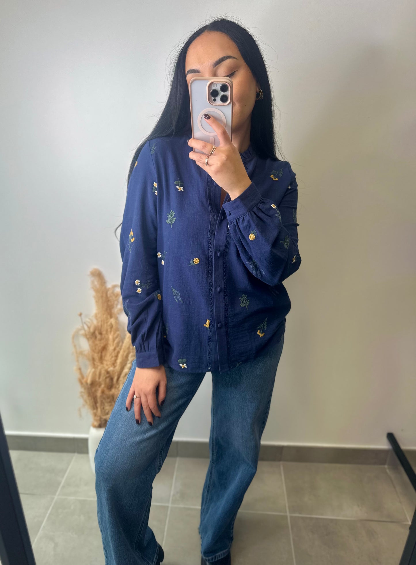 Chemise à motifs brodés - MARGAUX