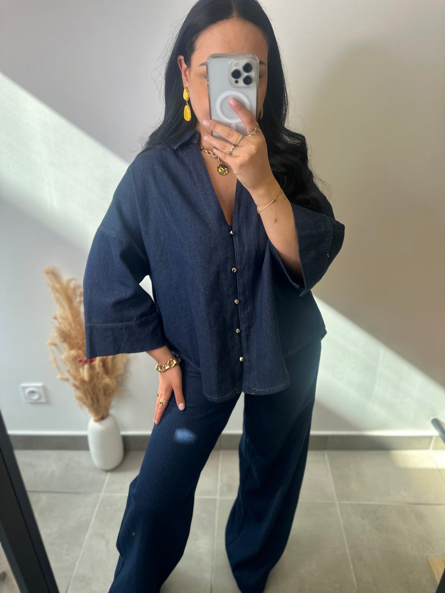 Blouse en jean brut - IRIS