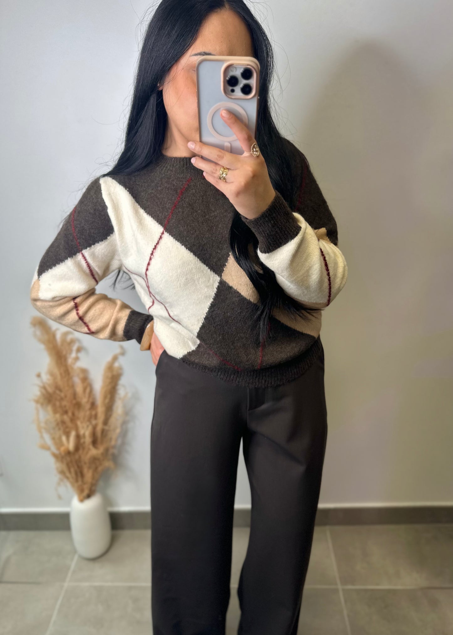 Pull en laine et viscose - JACQUARD