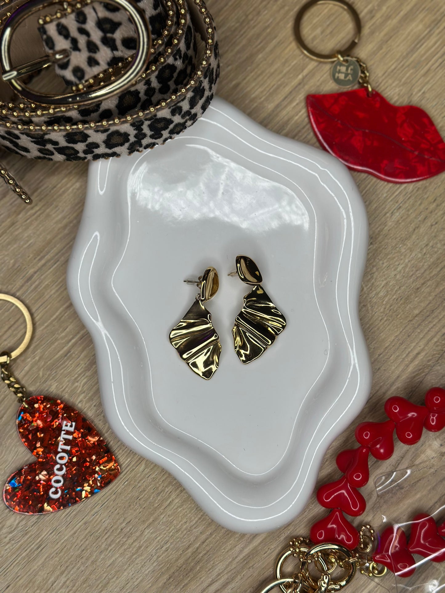 Boucles d’oreilles texturées rétro - LARA