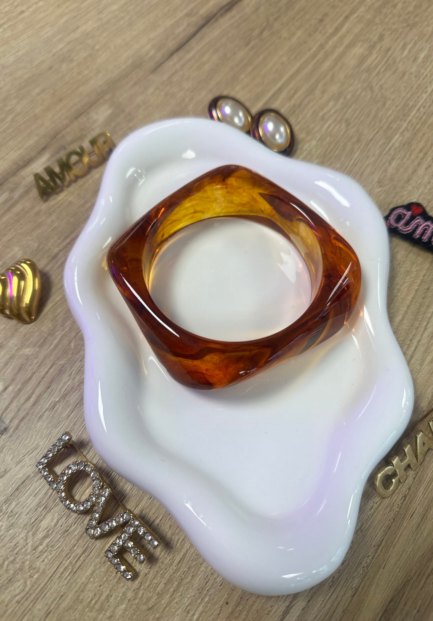 Bracelet géométrique en résine - LOUISE