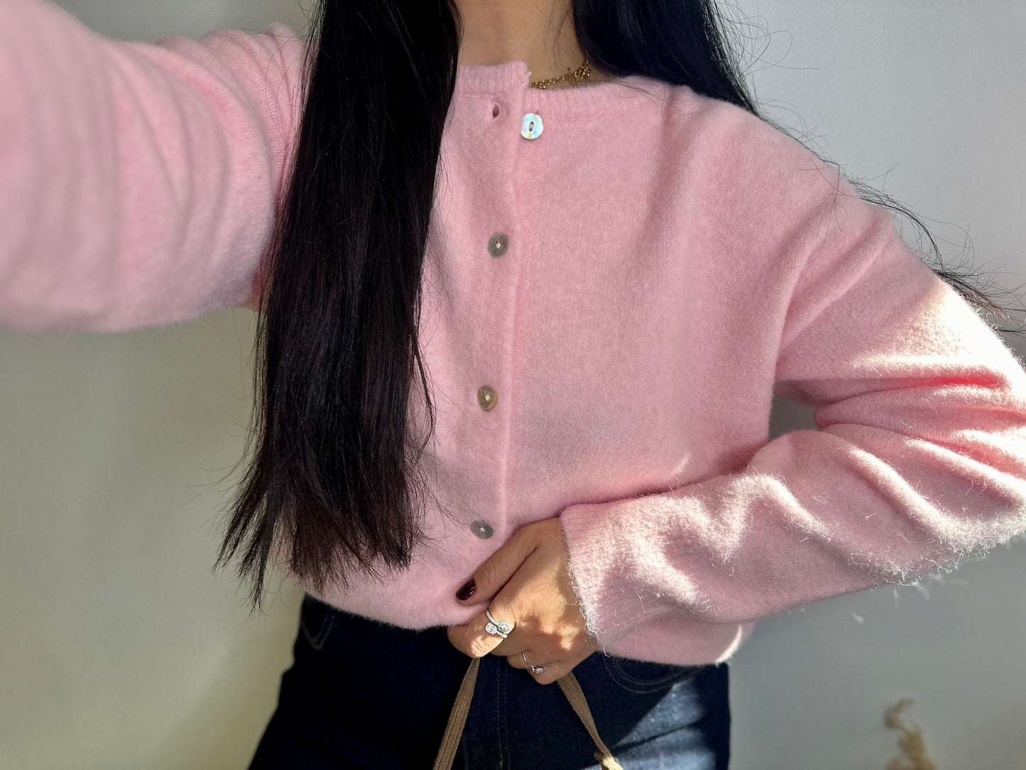 Gilet cocooning rose - GIULIA