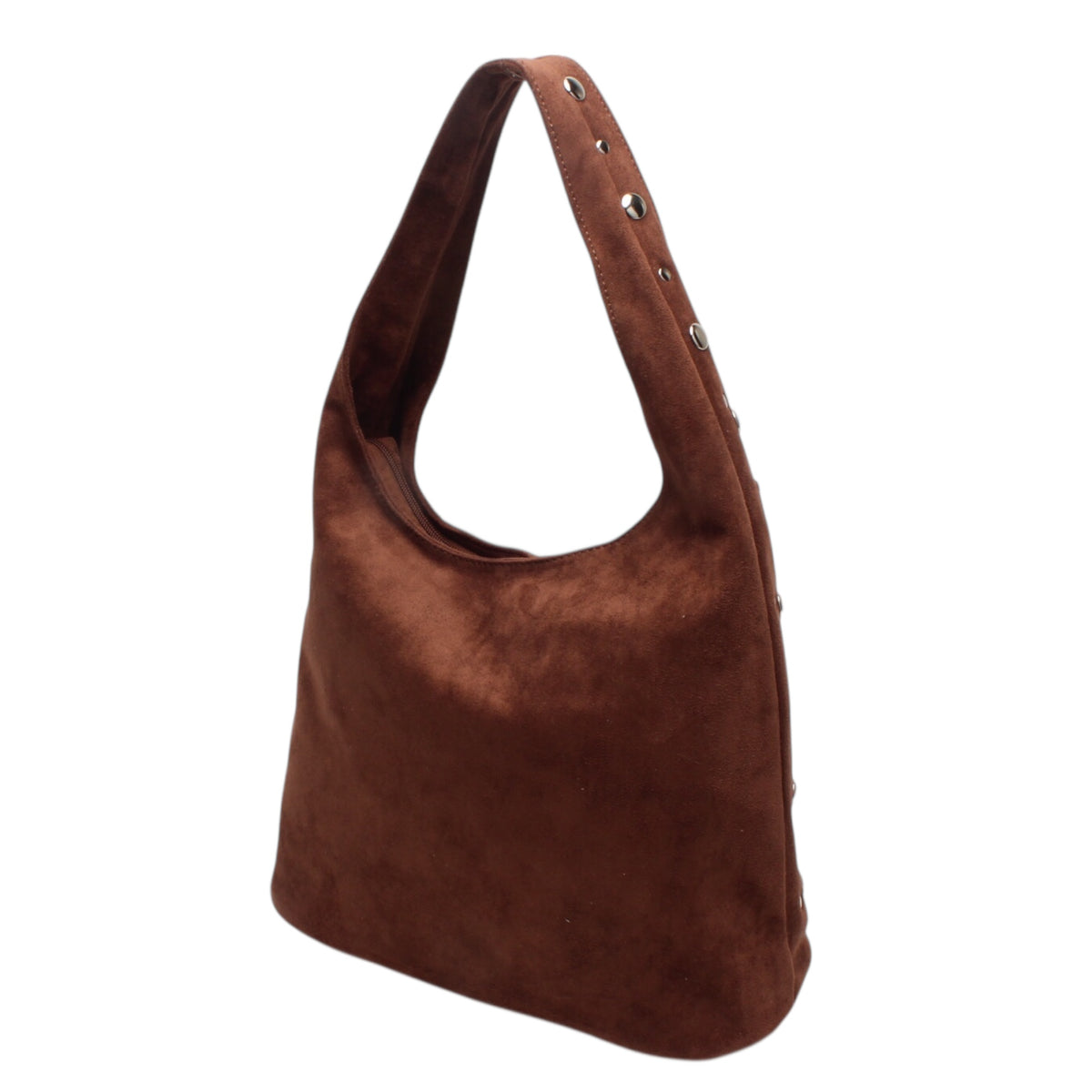 Tote bag suédine marron à clous