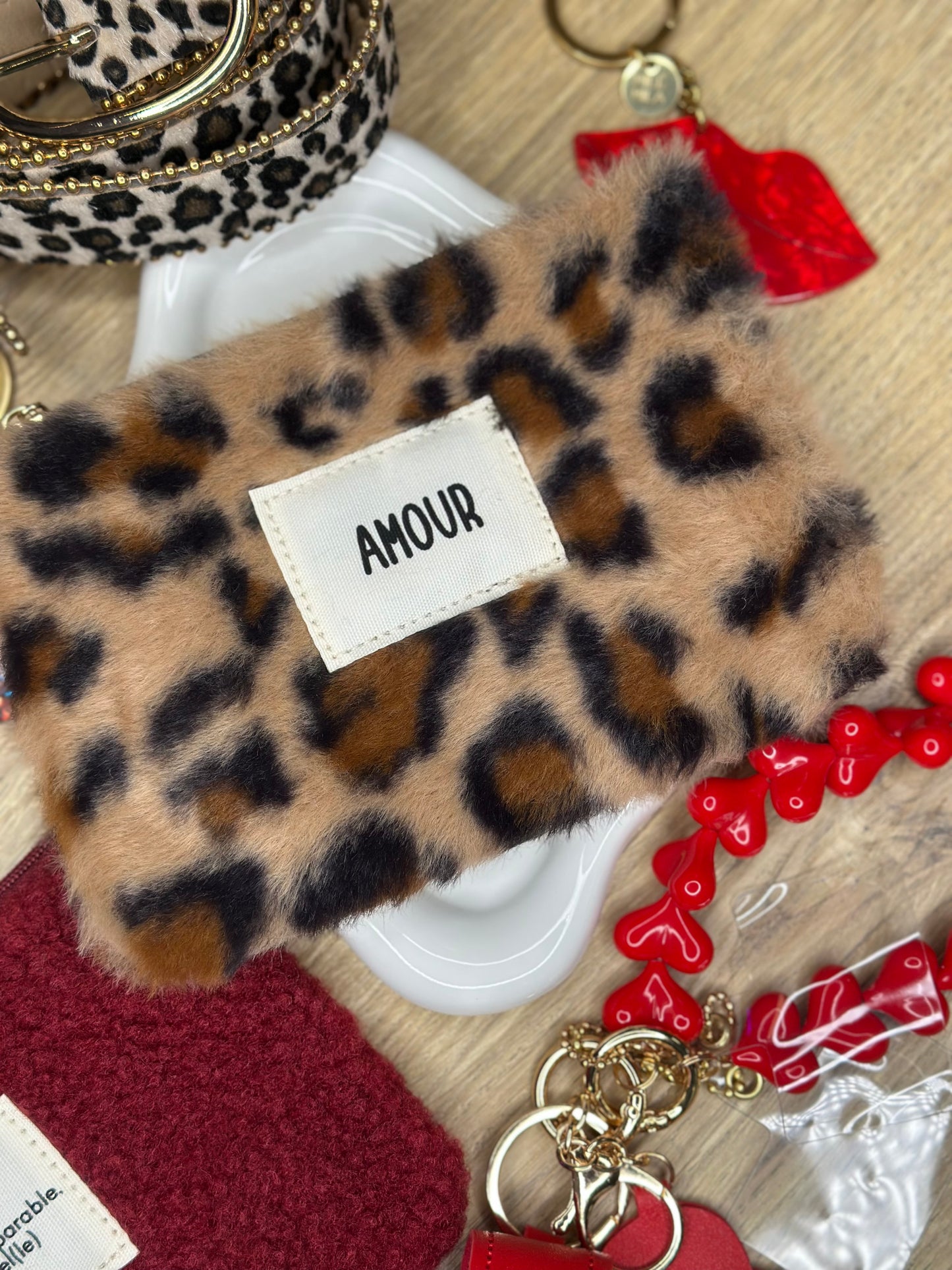 Pochette léopard fourrure - AMOUR