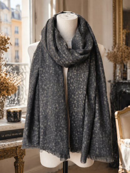 Écharpe 100% Laine motifs léopard