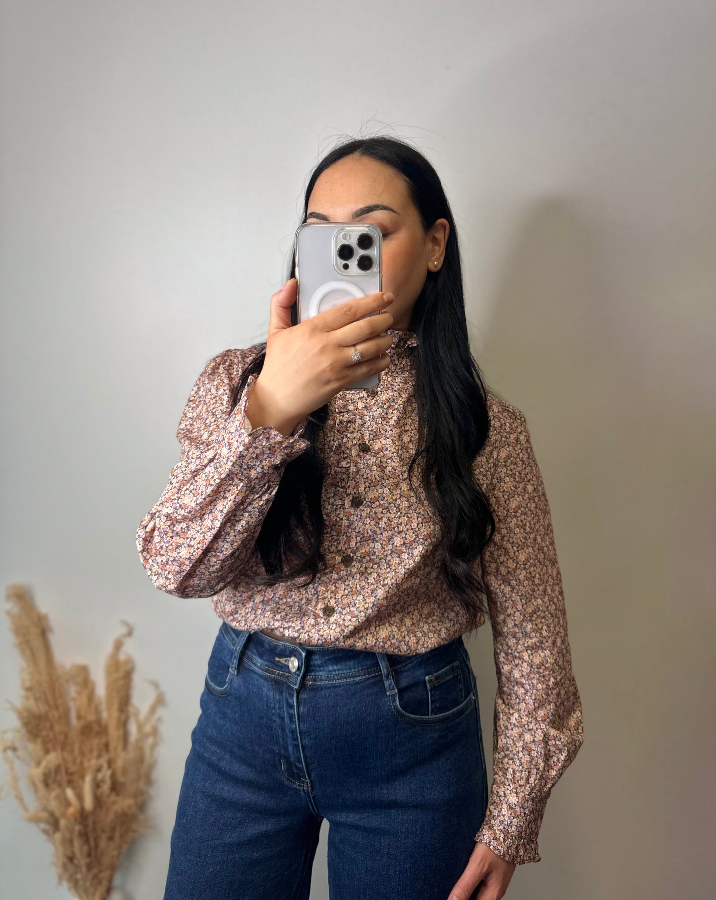 Chemise libertie à col montant - ALMA