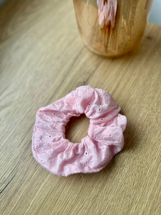 Élastique cheveux brodé - ROSES