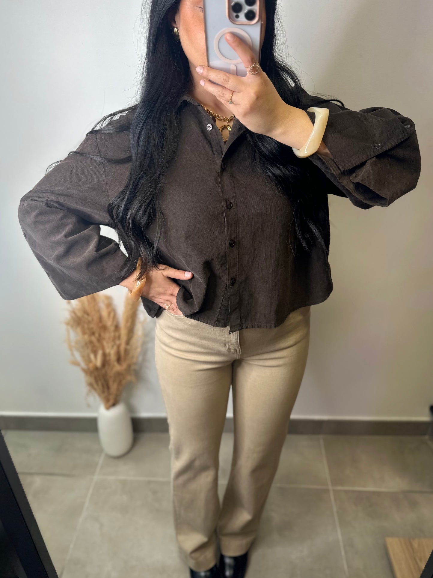 Jean camel clair wide leg - AMBRE