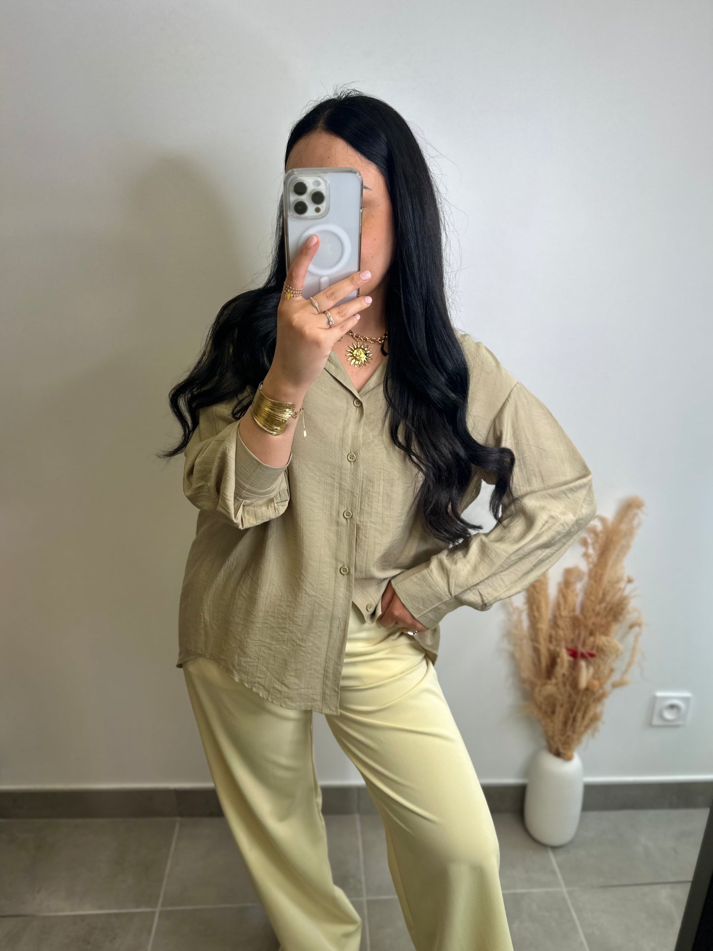 Chemise en viscose kaki - MAELLE