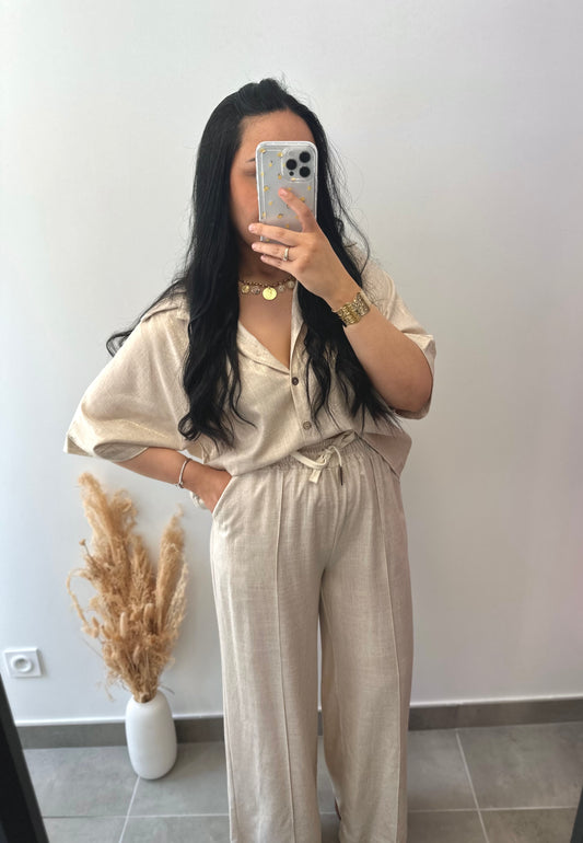 Pantalon en lin irisée - CHLOÉ