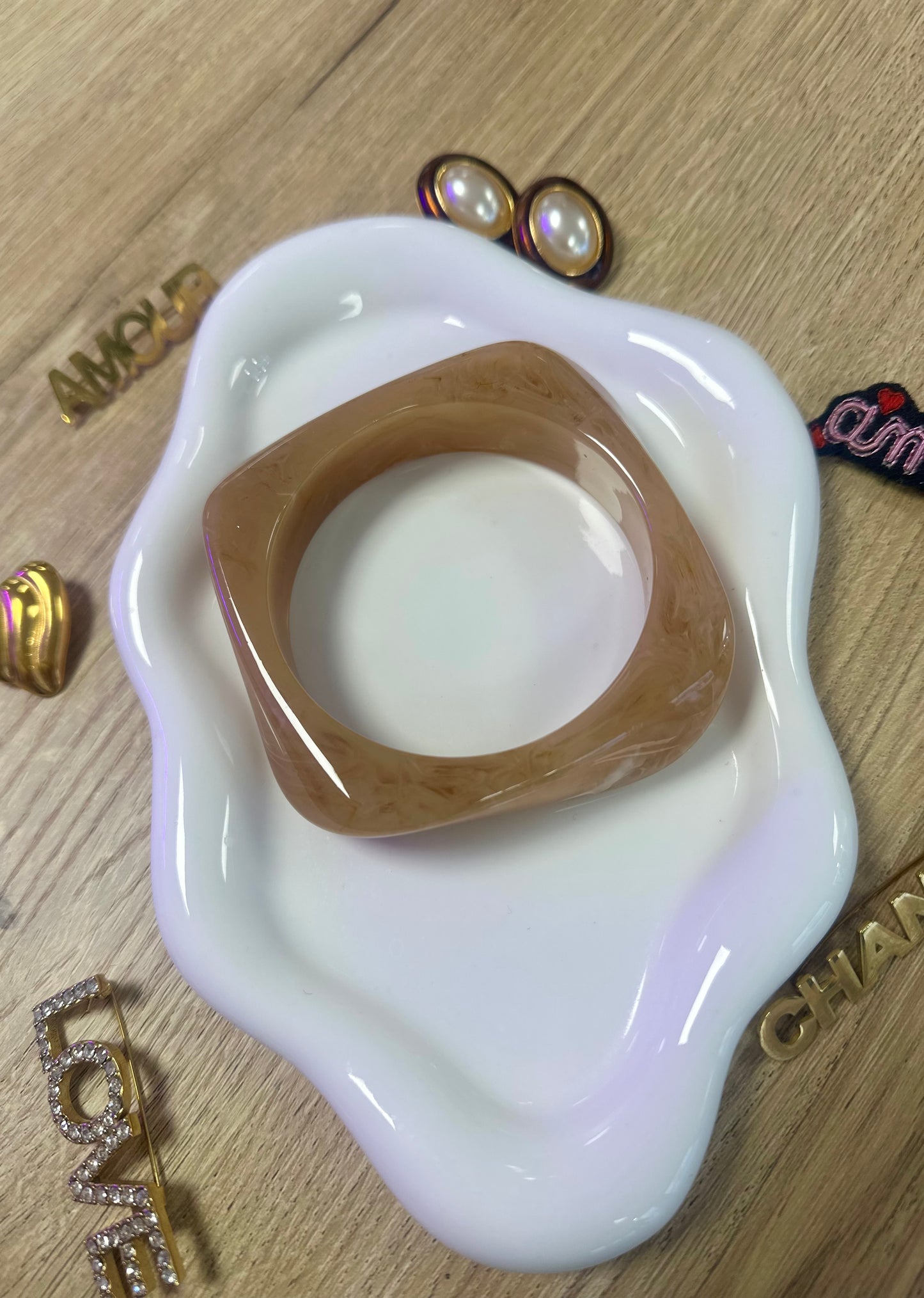 Bracelet géométrique en résine - LOUISE