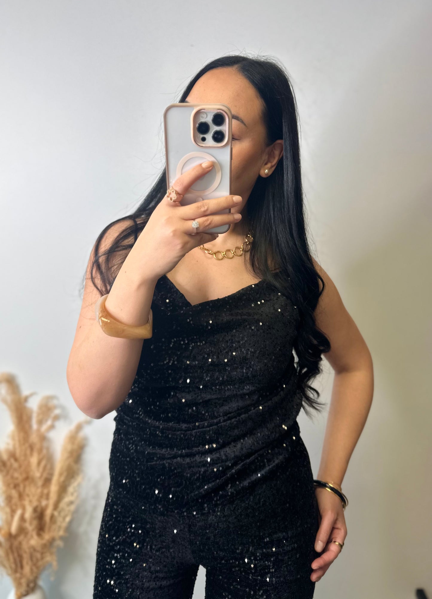 Haut en velours avec paillettes doublé - GLAM