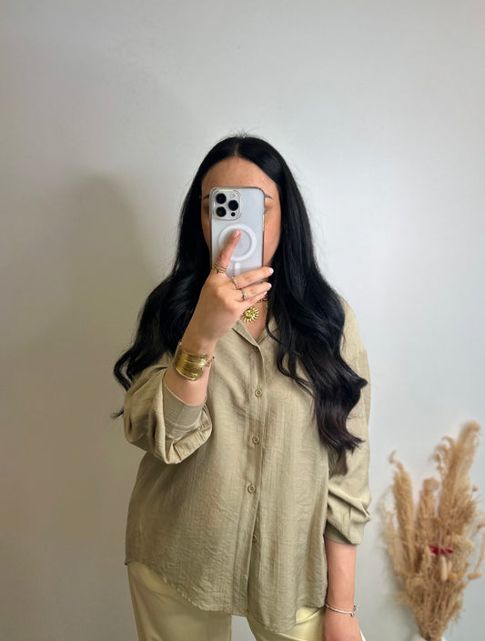 Chemise en viscose kaki - MAELLE