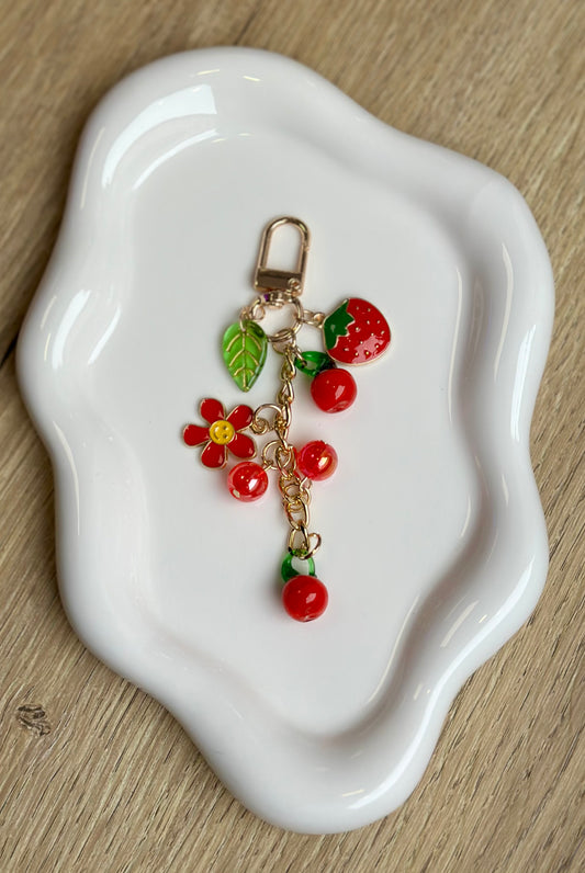 Keychain pendants - RED STRAWBERRY