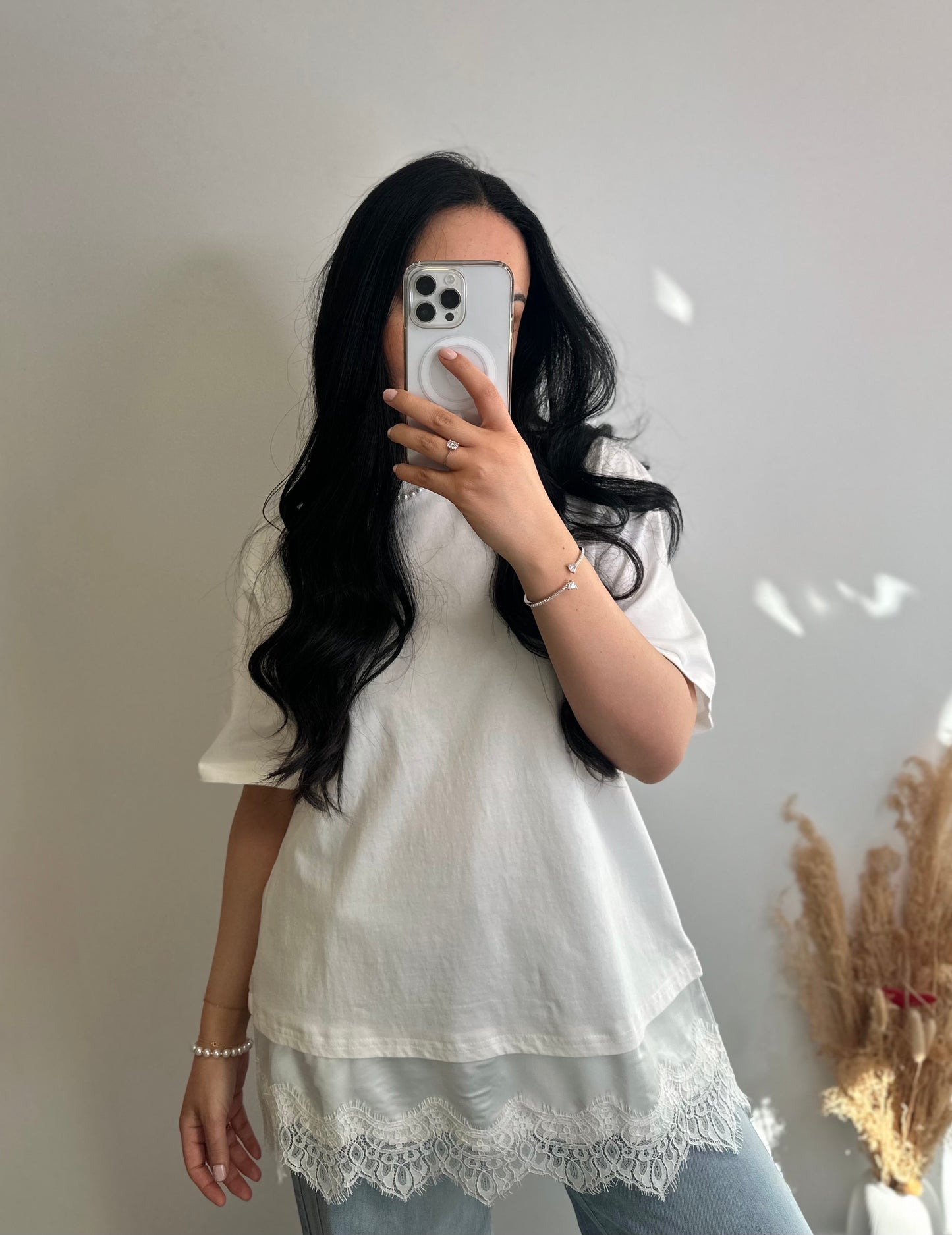 T-shirt à dentelles - LOUISE