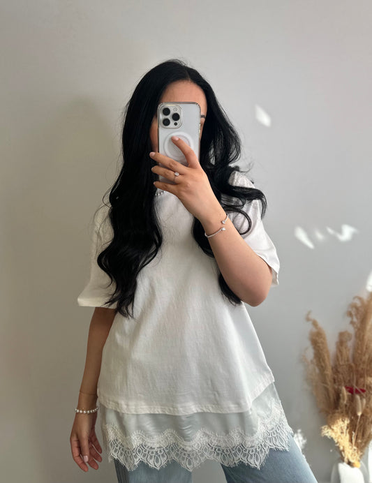 T-shirt à dentelles - LOUISE