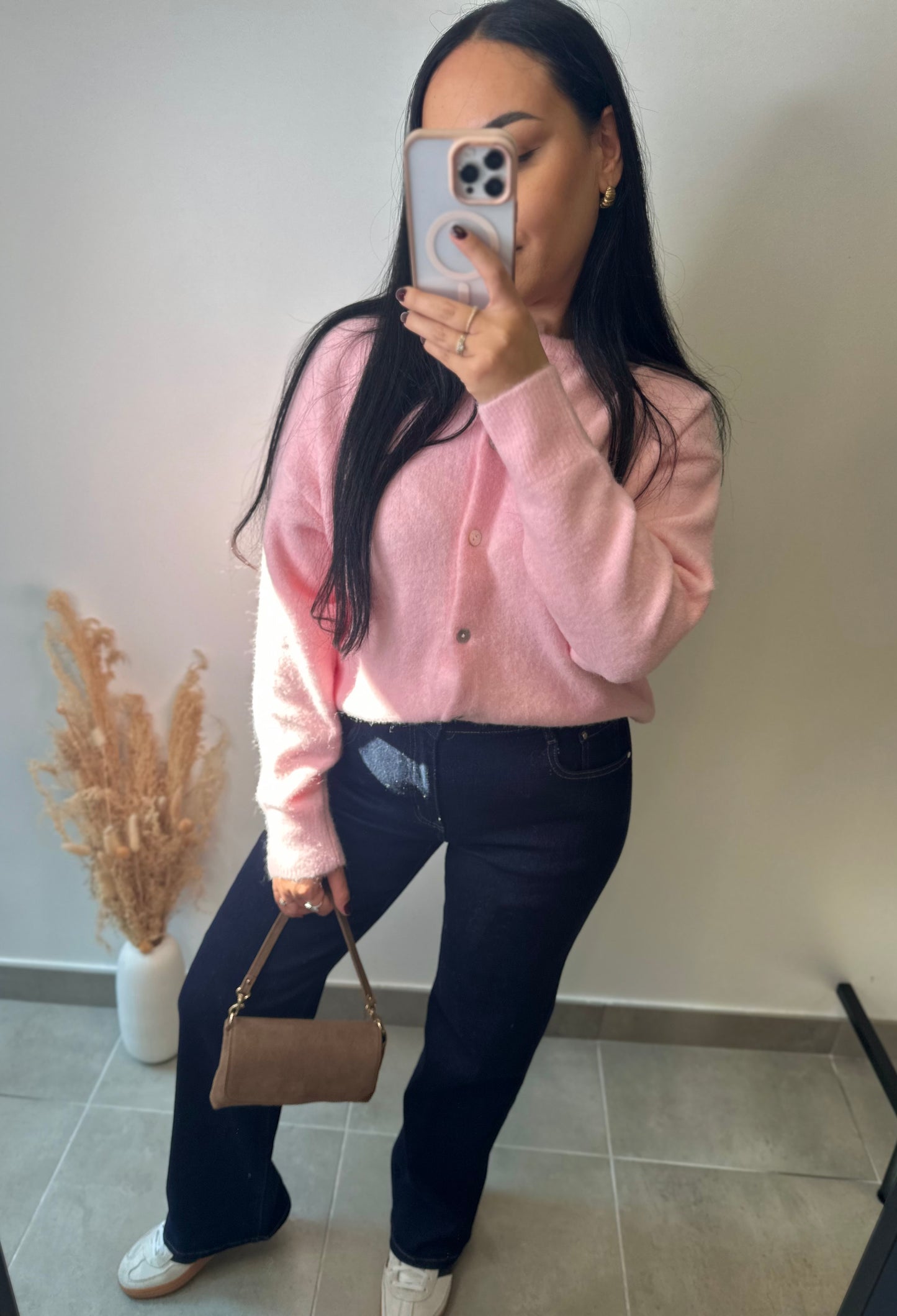 Gilet cocooning rose - GIULIA
