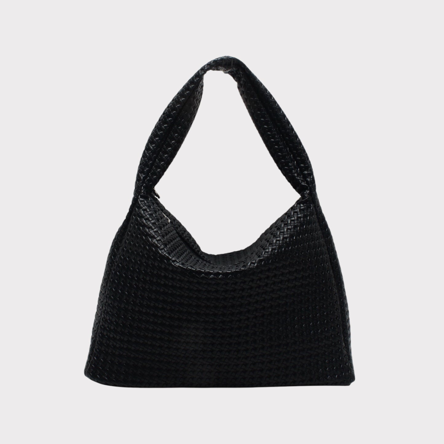 Sac cabas souple tissé noir