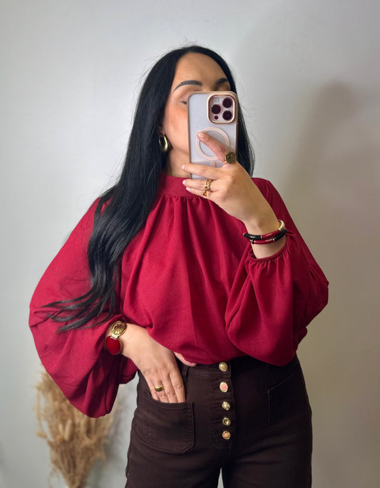Blouse rouge irisée - GLAM