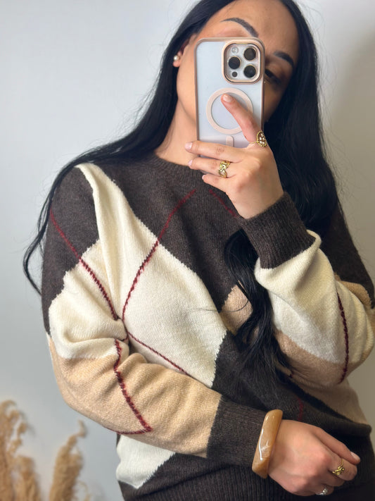 Pull en laine et viscose - JACQUARD