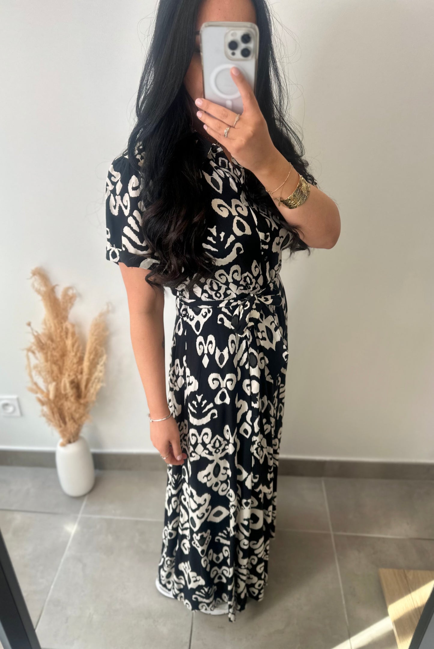 Robe à motifs fleuries en viscose