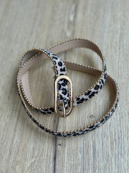 Leopard Suede Belt - CONSTANCE