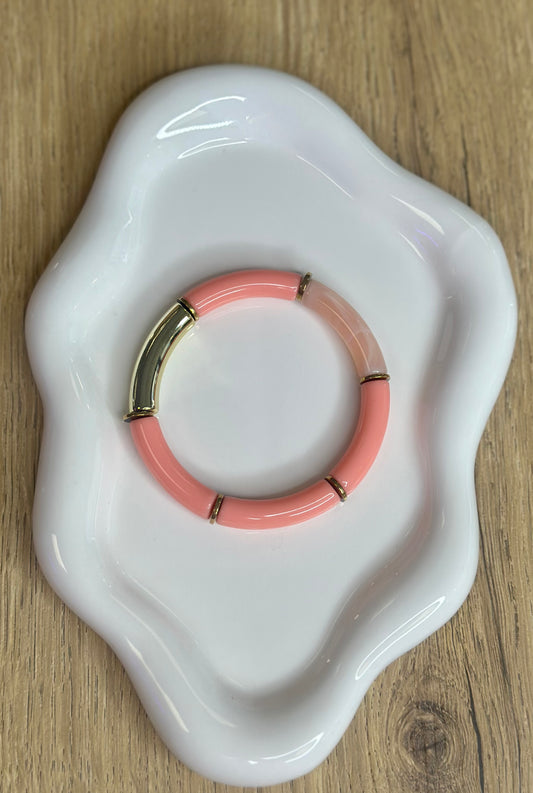 Bracelet résine corail