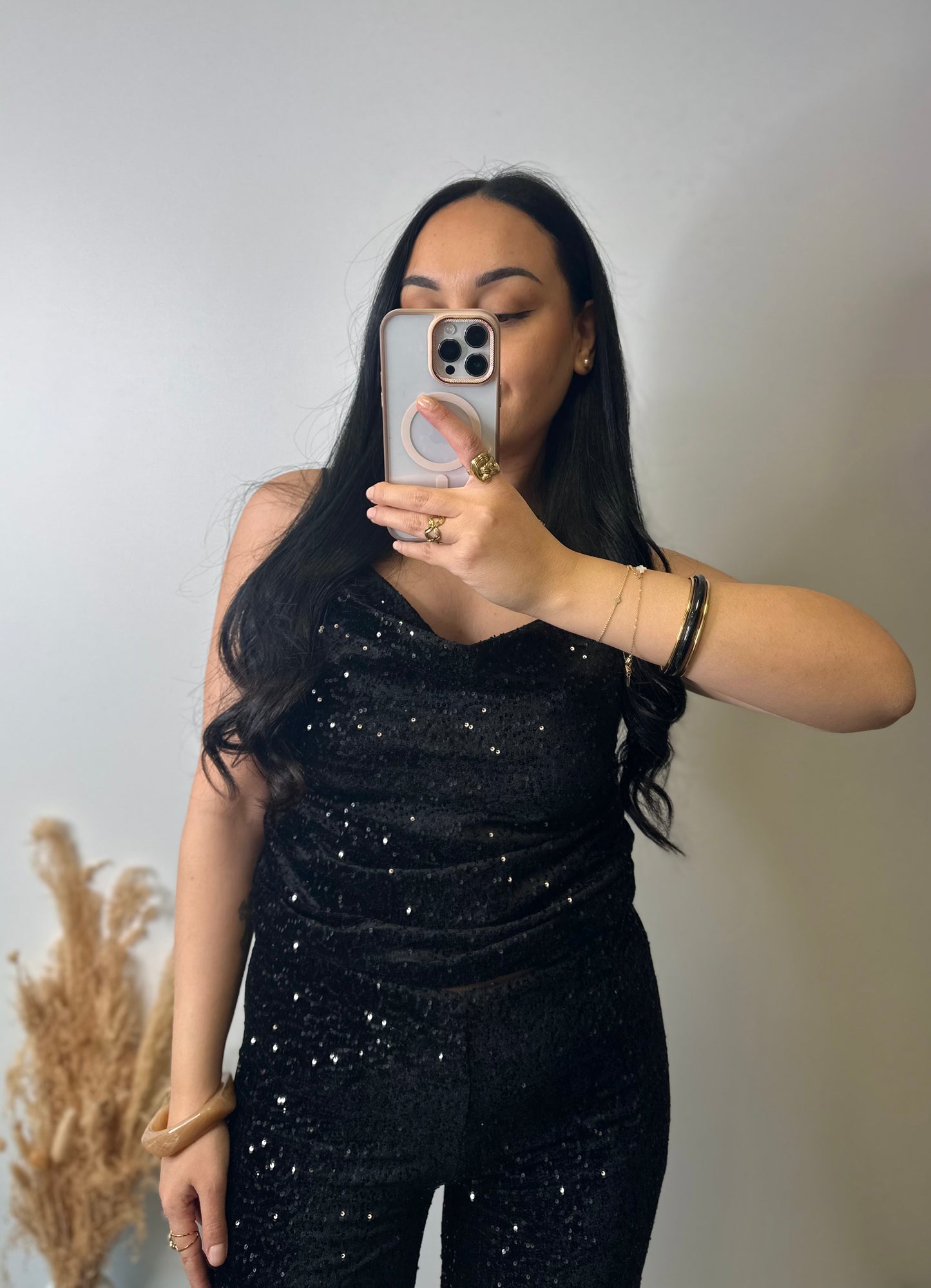 Haut en velours avec paillettes doublé - GLAM