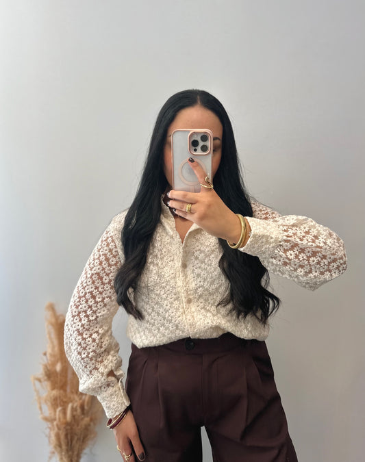 Openwork floral shirt - IRIS
