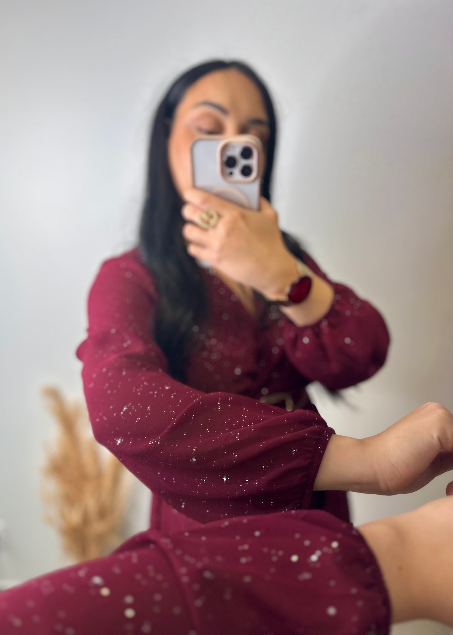 Robe plissée élastique à paillettes - GLAM