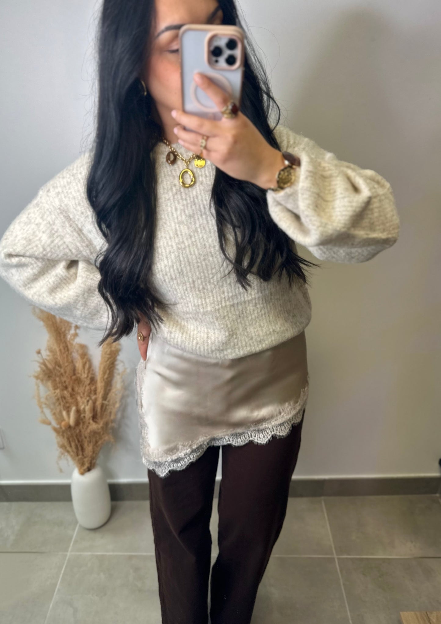 Pull écru chiné - AMBRE