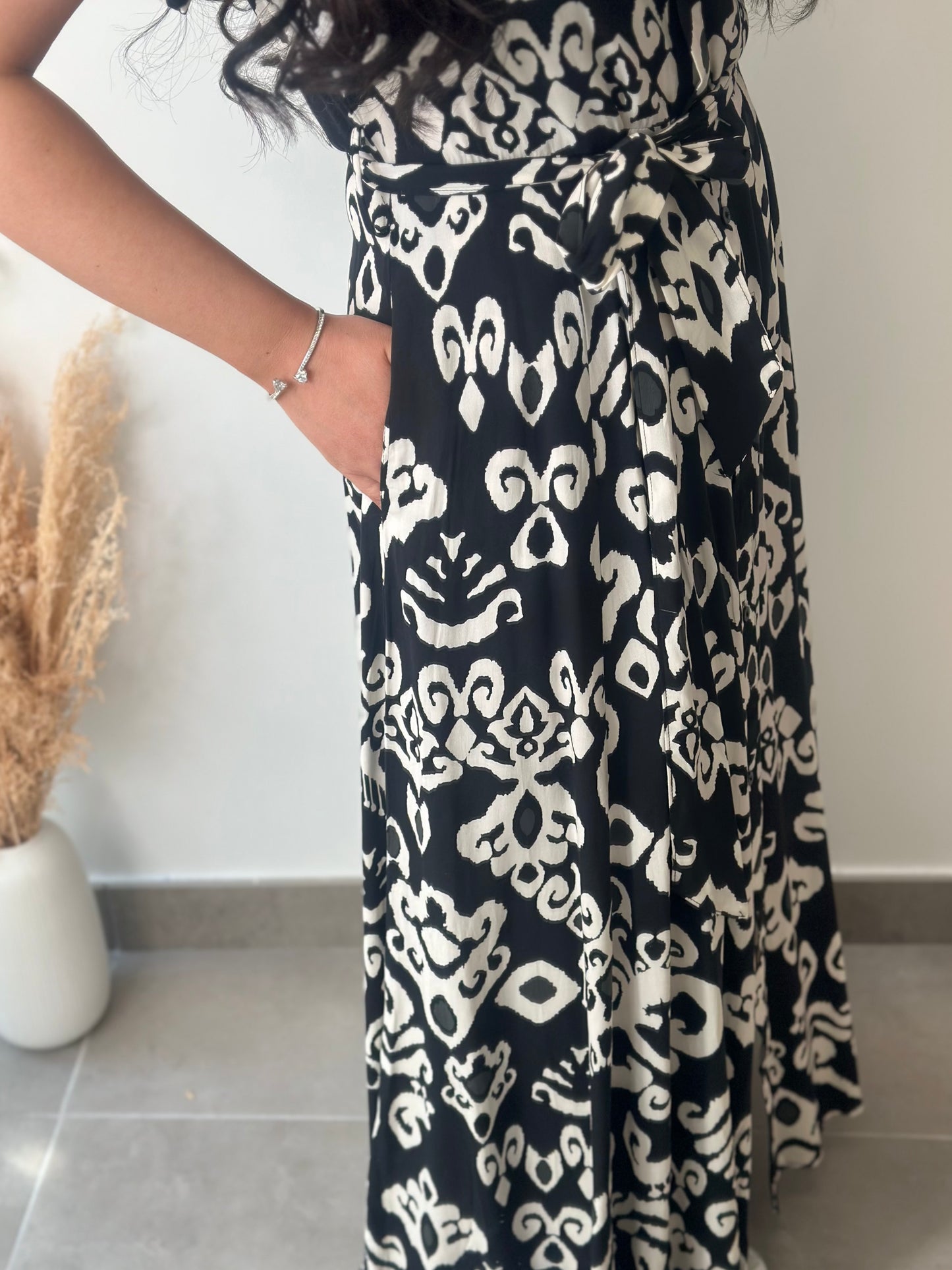 Robe à motifs fleuries en viscose