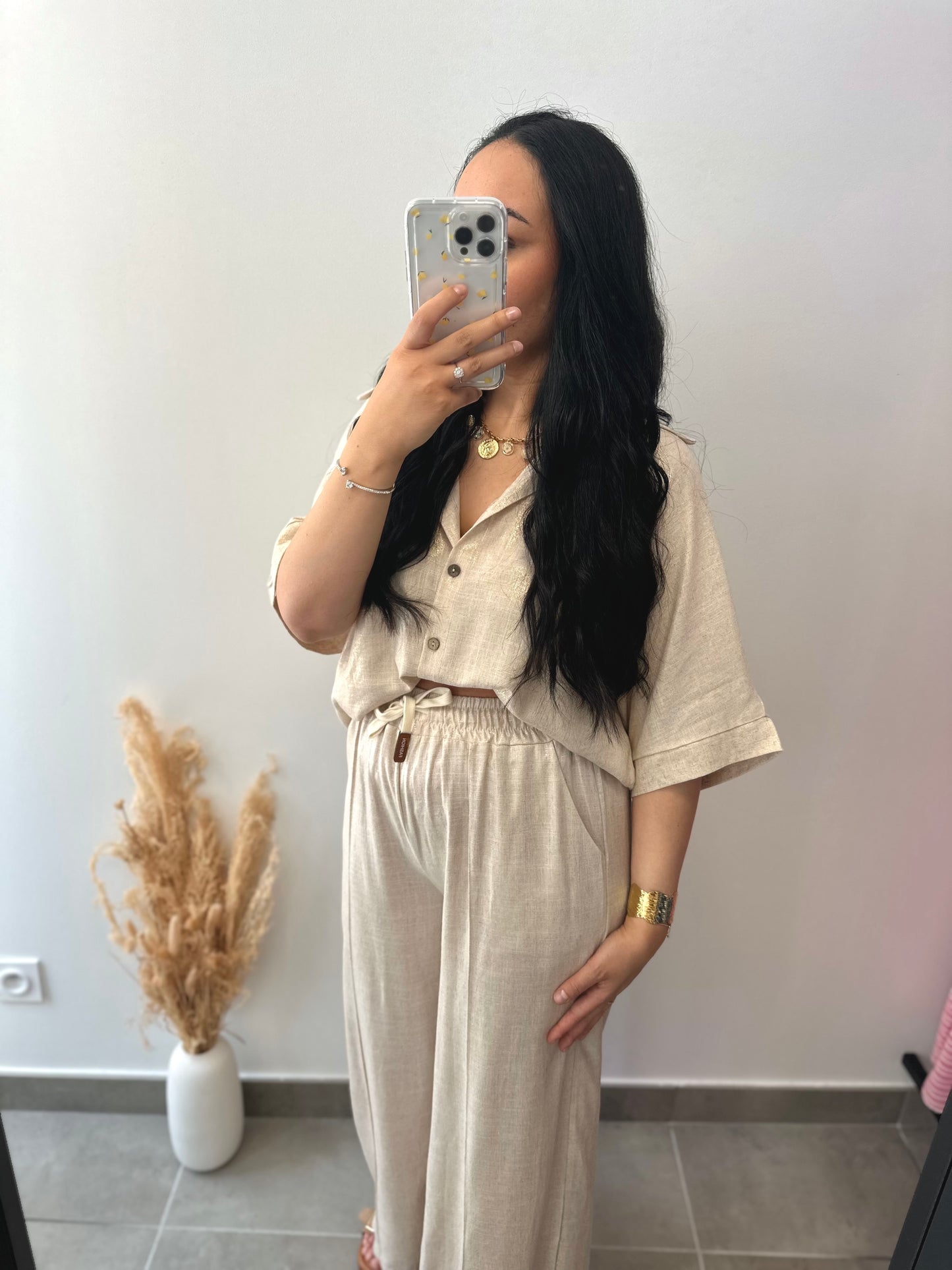 Pantalon en lin irisée - CHLOÉ