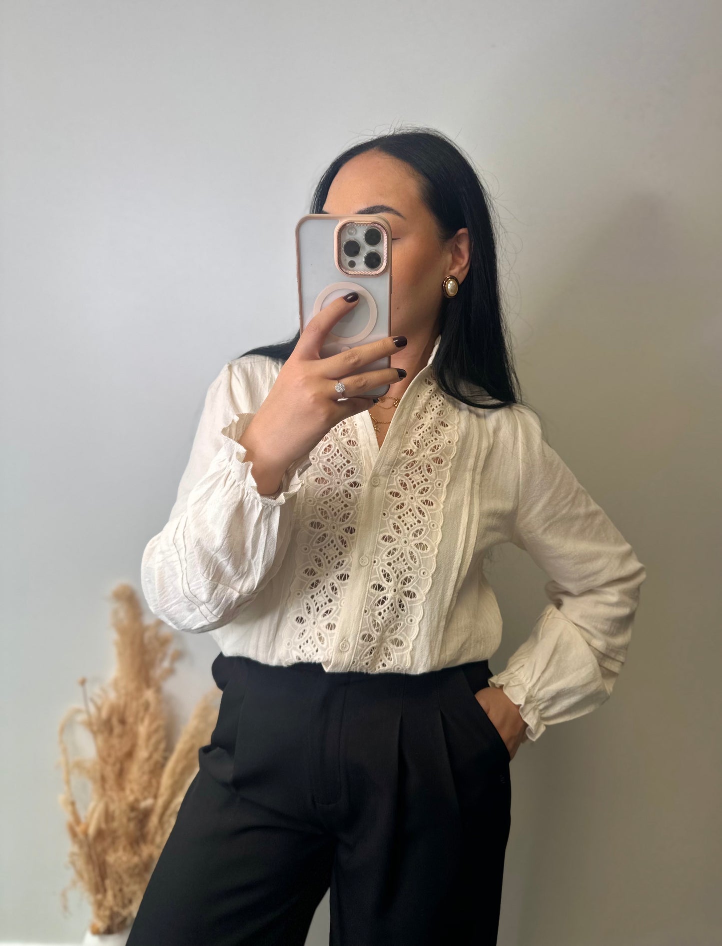 Chemise à détails brodées - CAMILLE