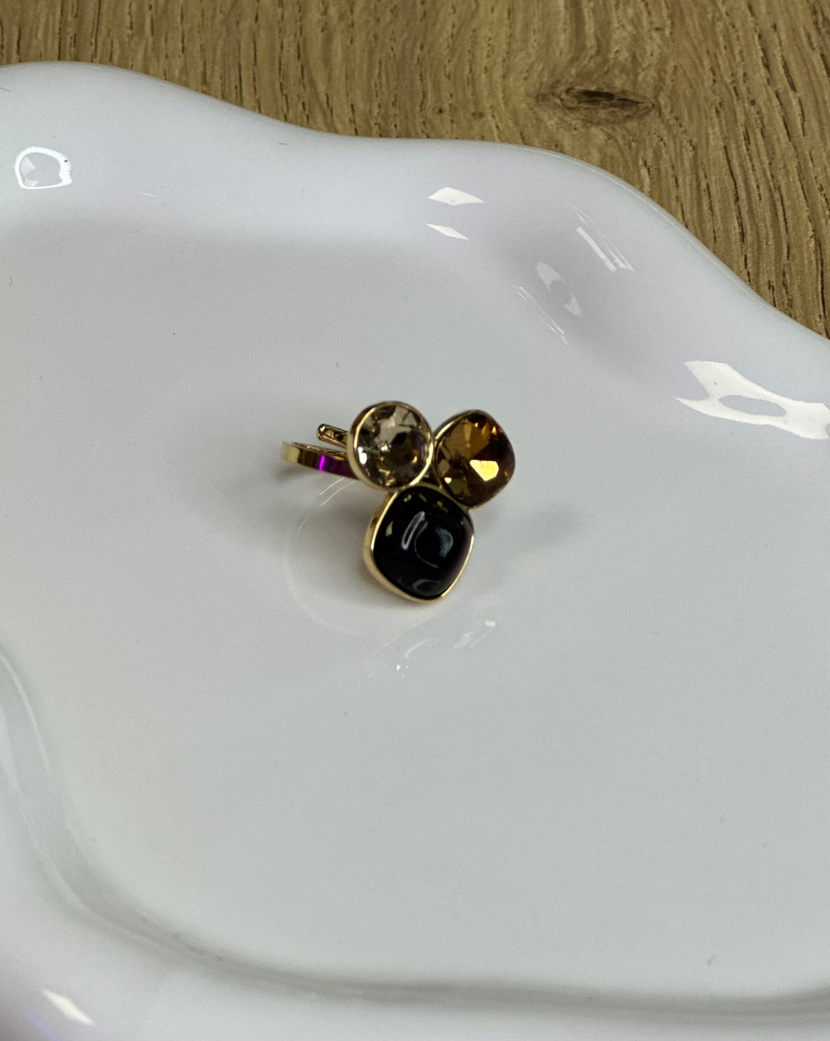 Bague avec pierres naturelles multicolores
