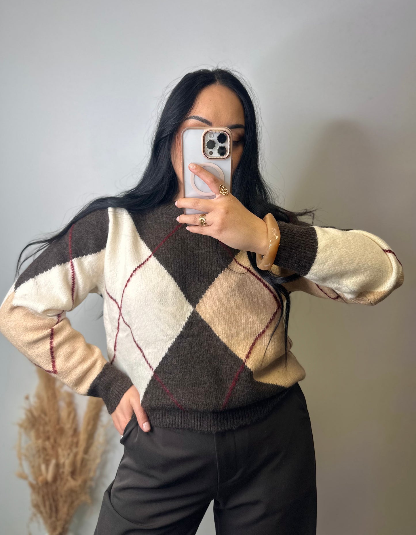 Pull en laine et viscose - JACQUARD