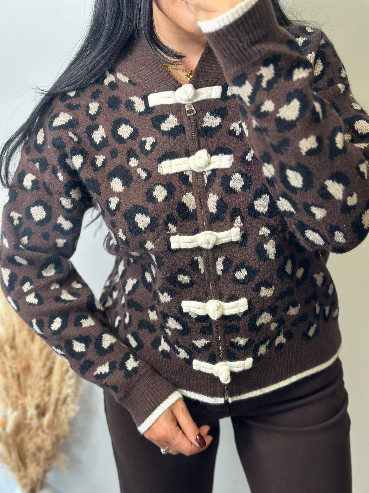 Gilet léopard chocolat à Brandebourg