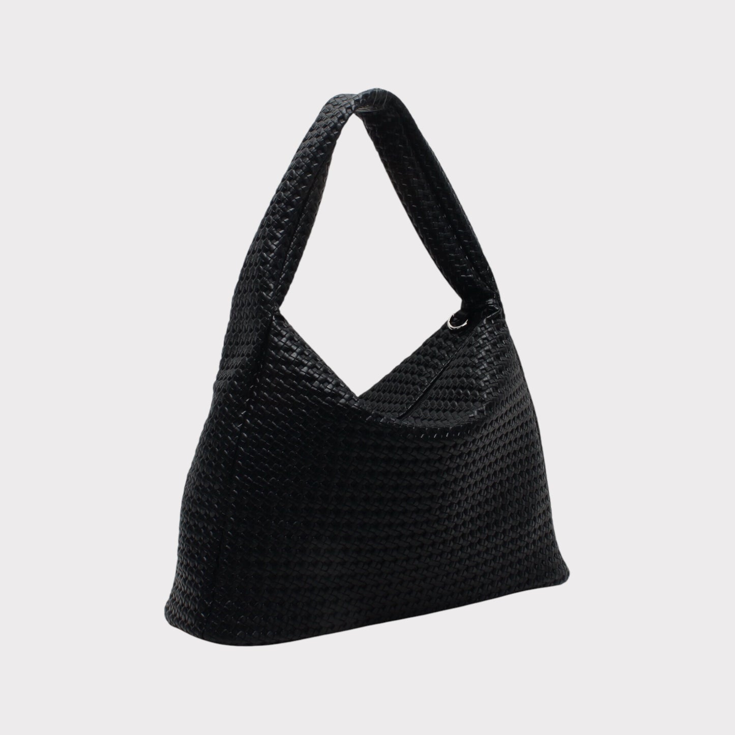 Sac cabas souple tissé noir