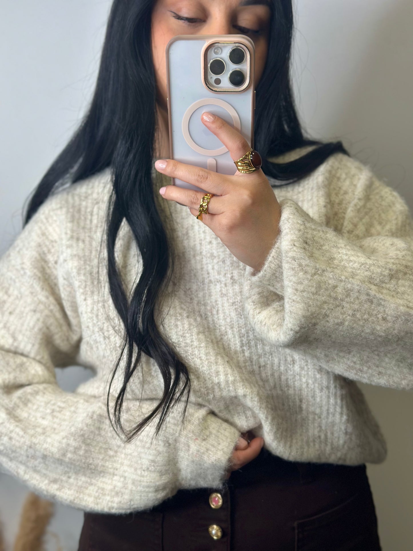 Pull écru chiné - AMBRE