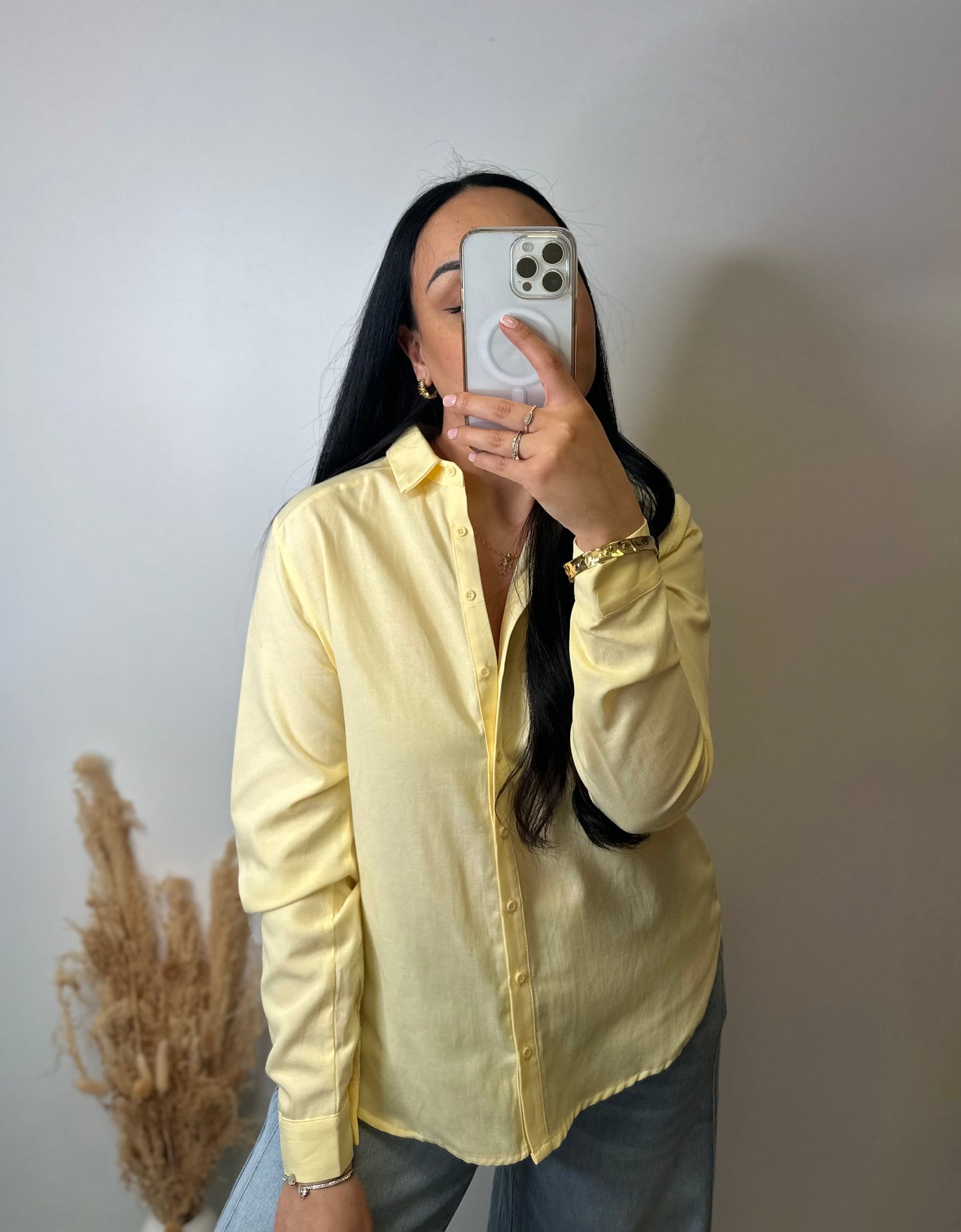 Chemise basic ajustée - YELLOW